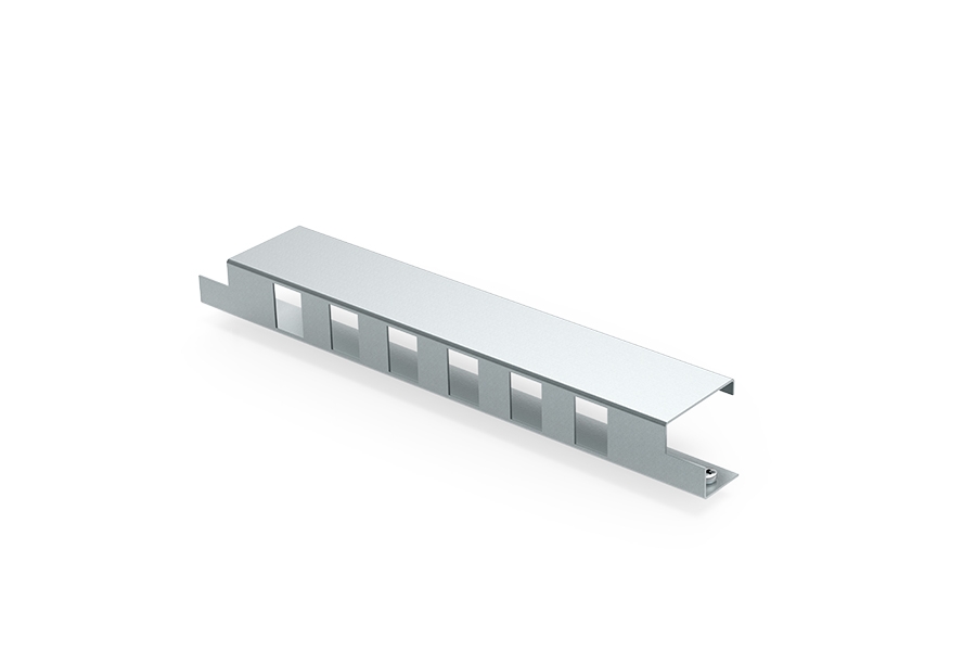 Inbouwpaneel 6x data-uitsparing 15x19.6 - voor instort vloerdoos 32mm