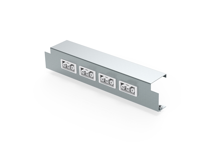 HPL inbouwpaneel 4x GST18/3 voor vloerdoos instort 50mm/80mm