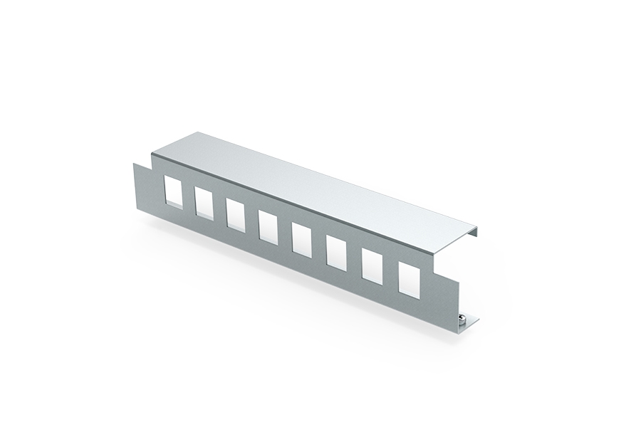 HPL inbouwpaneel 8x data-uitsparing 15x19.6 - voor instortdoos 50/80mm