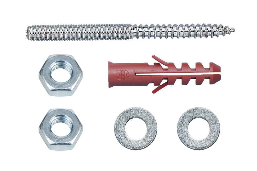 HPL montageset open vloergoot - set à 2x stokbout M8x100 en toebehoren