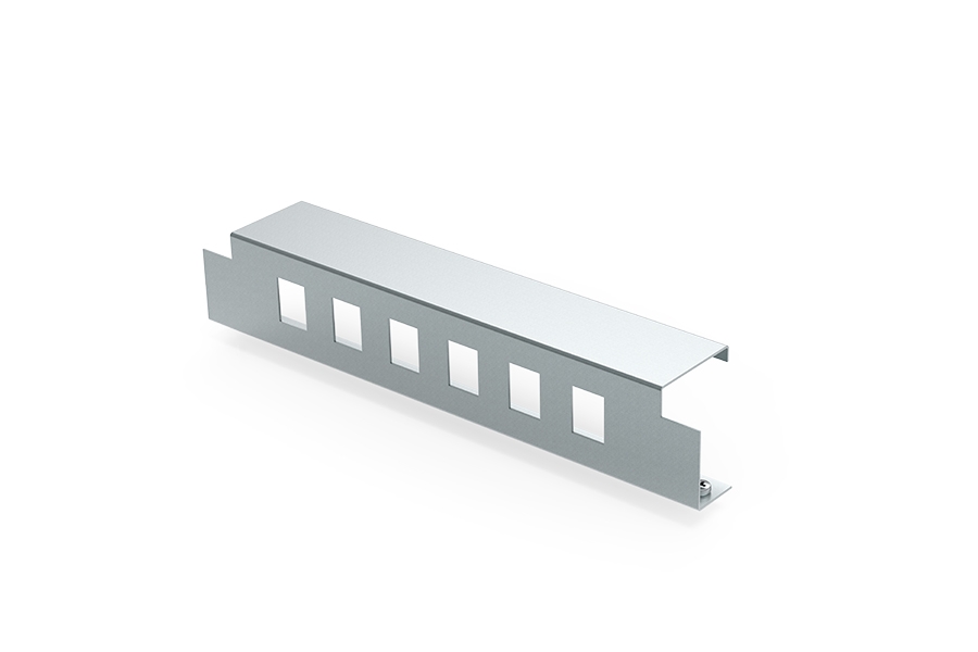 HPL inbouwpaneel 6x data-uitsparing 15x19.6 - voor instortdoos 50/80mm