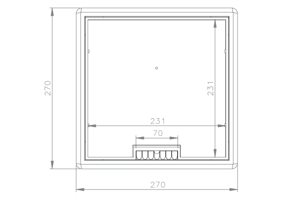 Vloerdoos Compact 30 mm Cat.7 4x chassis 3P + 6x data-uitsparing 15x19.6mm kunststof T3 klapdeksel