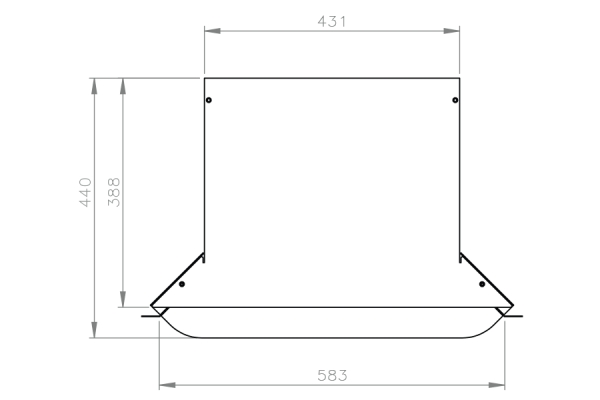 Aftak-/hoekstuk V400x40