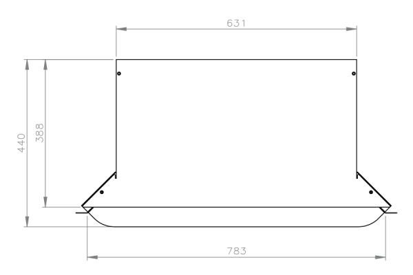 Aftak-/hoekstuk V600x70