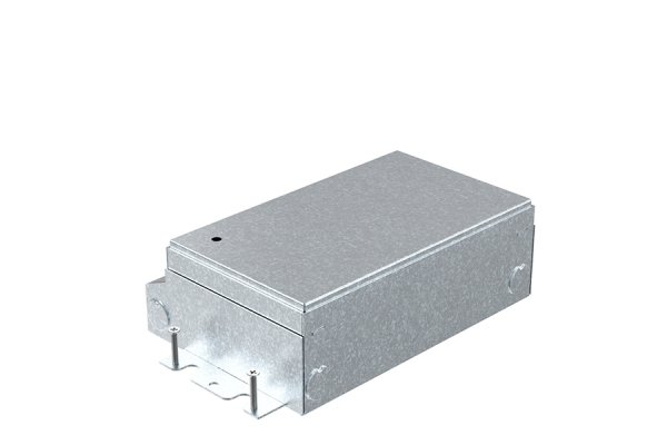 HPL Servicebox+ instort 65mm vloercontactdoos 3-voudig 2x WCD 1x M45 – RVS deksel