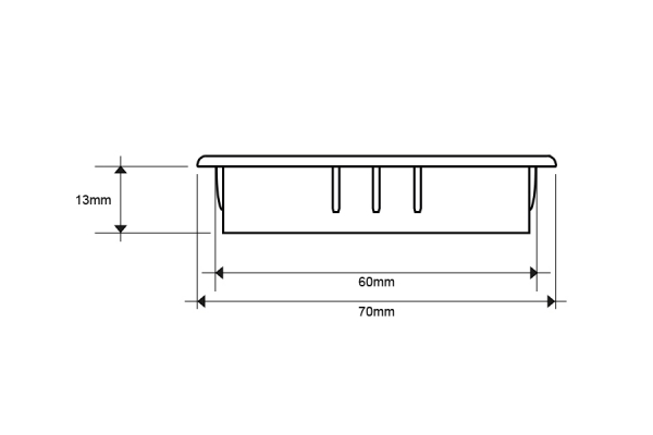 Indesq+ kabeldoorvoer Ø60mm metaal alu