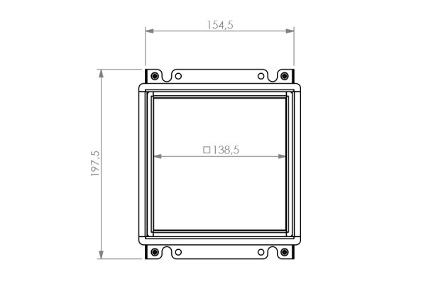 HPL Powerbox 150 instort 115mm 1x WCD CEE 32A 5p RVS S25 IP54 deksel