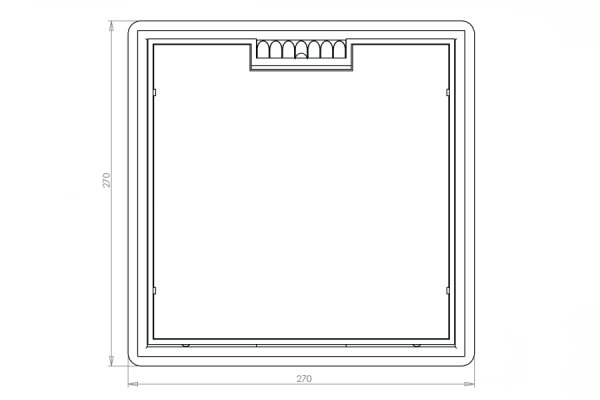 Vloerdoos Basic 62 mm Cat.7 4x WCD penaarde + 4x M45 uitsparing 45x45mm T3 klapdeksel