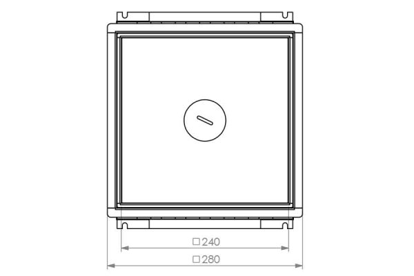 Vloerdoos instort 32 mm 4x chassis 3P + 6x data RVS T25 ip54 klapdeksel