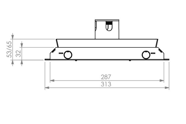 Vloerdoos instort 32 mm 4x chassis 3P + 6x data RVS T25ZR ip54 klapdeksel