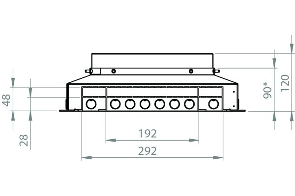 Combi90 instortbehuizing