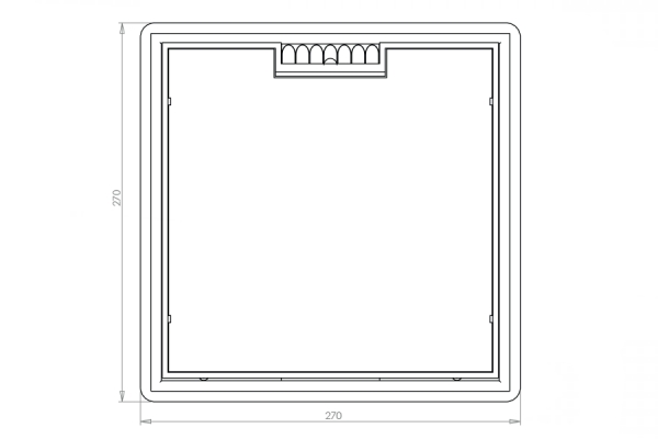 Vloerdoos Basic 40 mm Cat.7 4x chassis 3P + 6x data kunststof T3 klapdeksel