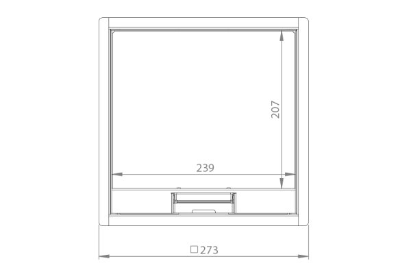 Vloerdoos Basic 40 mm Cat.7 4x chassis 3P + 8x data RVS T15 klapdeksel