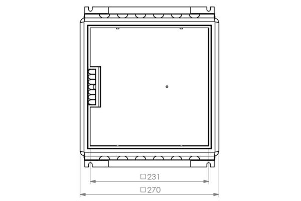 Vloerdoos instort 32 mm 4x chassis 3P + 6x data kunststof T3 klapdeksel