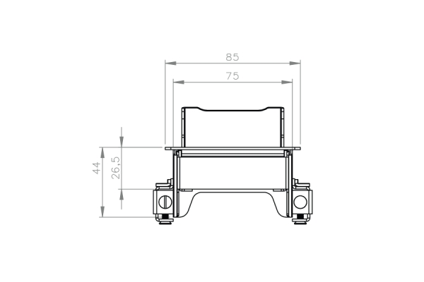 Indesq® Lumen kabeldoorvoer zwart 69 x 85