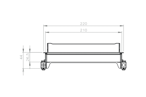 Indesq® Lumen kabeldoorvoer wit 69 x 220